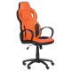 Геймърски стол в черно и оранжево 