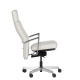 Бял ергономичен стол от естествена кожа Сахар - Супер лукс