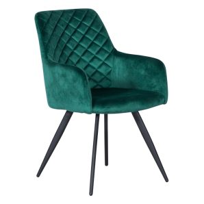 Луксозен трапезен стол Атон в тъмнозелено