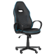 Геймърски стол от еко кожа с Tilt tension функция в черно и синьо