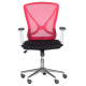 Екстравагантен офис стол с люлееща функция - червен-черен