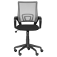 Елегантен офис стол с люлеещ механизъм в сиво и черно