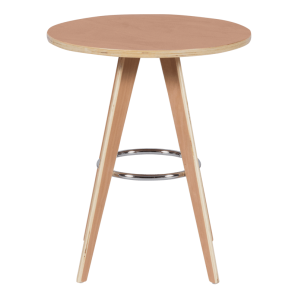 Дървена бар маса с кръгъл плот - бук