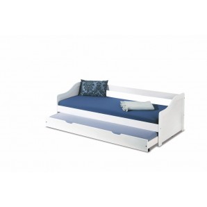 Легло с разтегателен матрак  - бяло