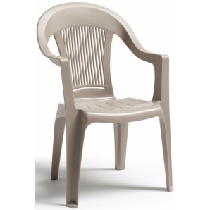 Стифиращ се стол от висококачествена пластмаса - бежов / Elegant - Елегант