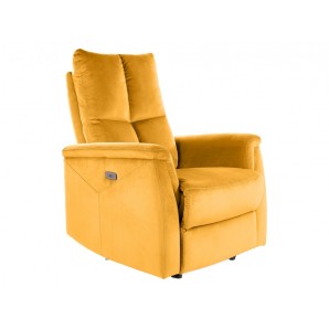 Разтежателен фотьойл - жълт/къри Bluvel 68