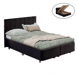Тапицирано легло в черен цвят