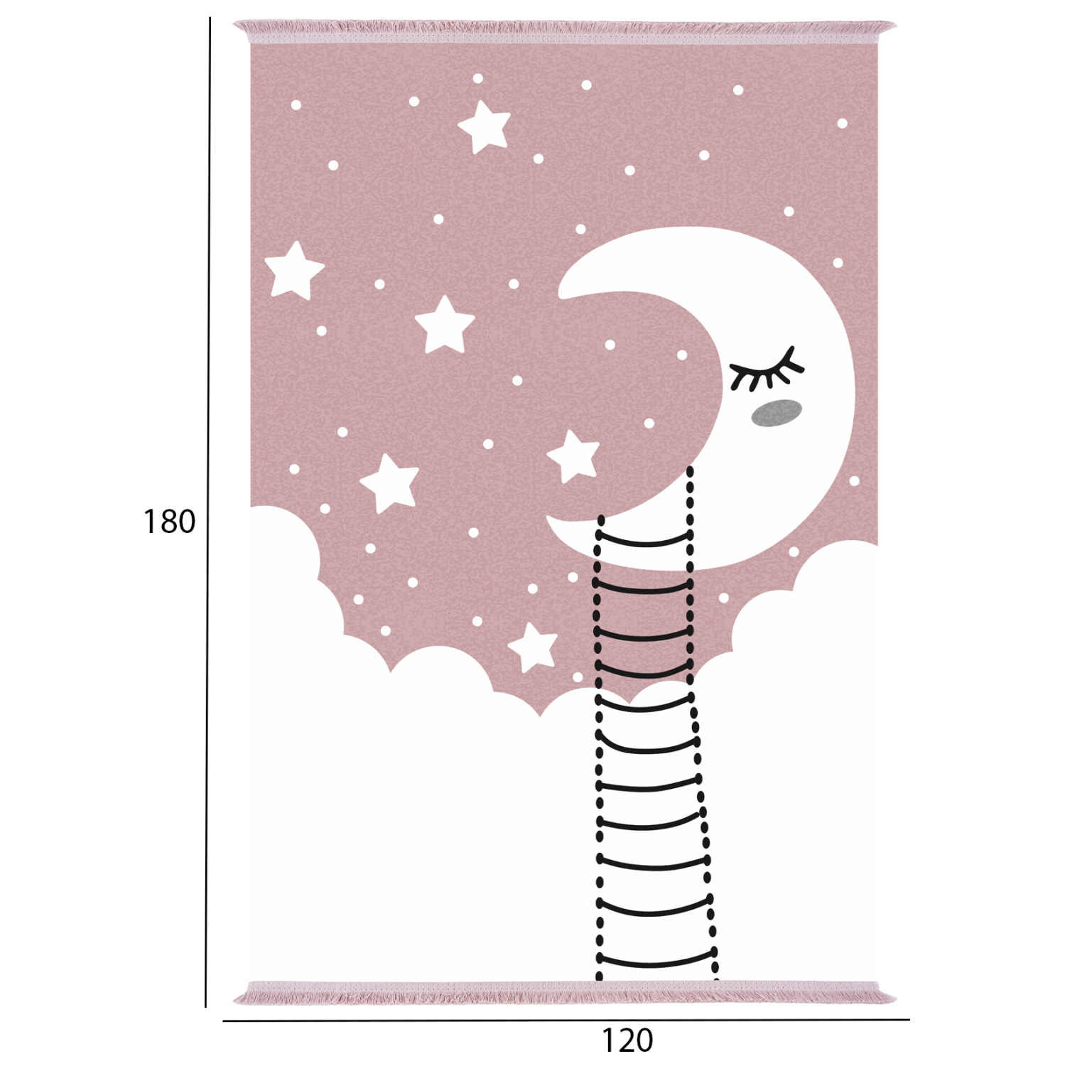 Детски килим 120х180 см стълба към луната