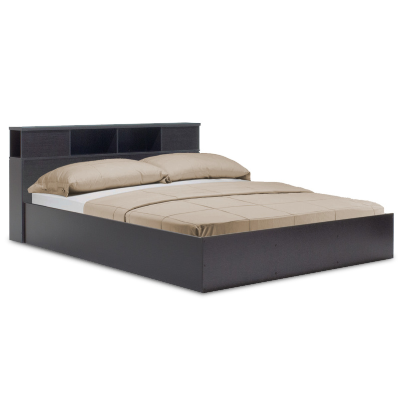 Double bed in wenge colour 160x200