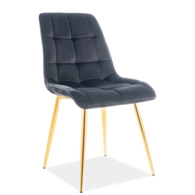 CHIC VELVET стол Gold - черен Bluvel 19