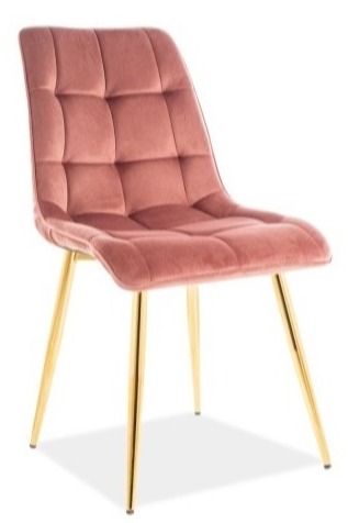 CHIC VELVET стол Gold - антично розово Bluvel 52