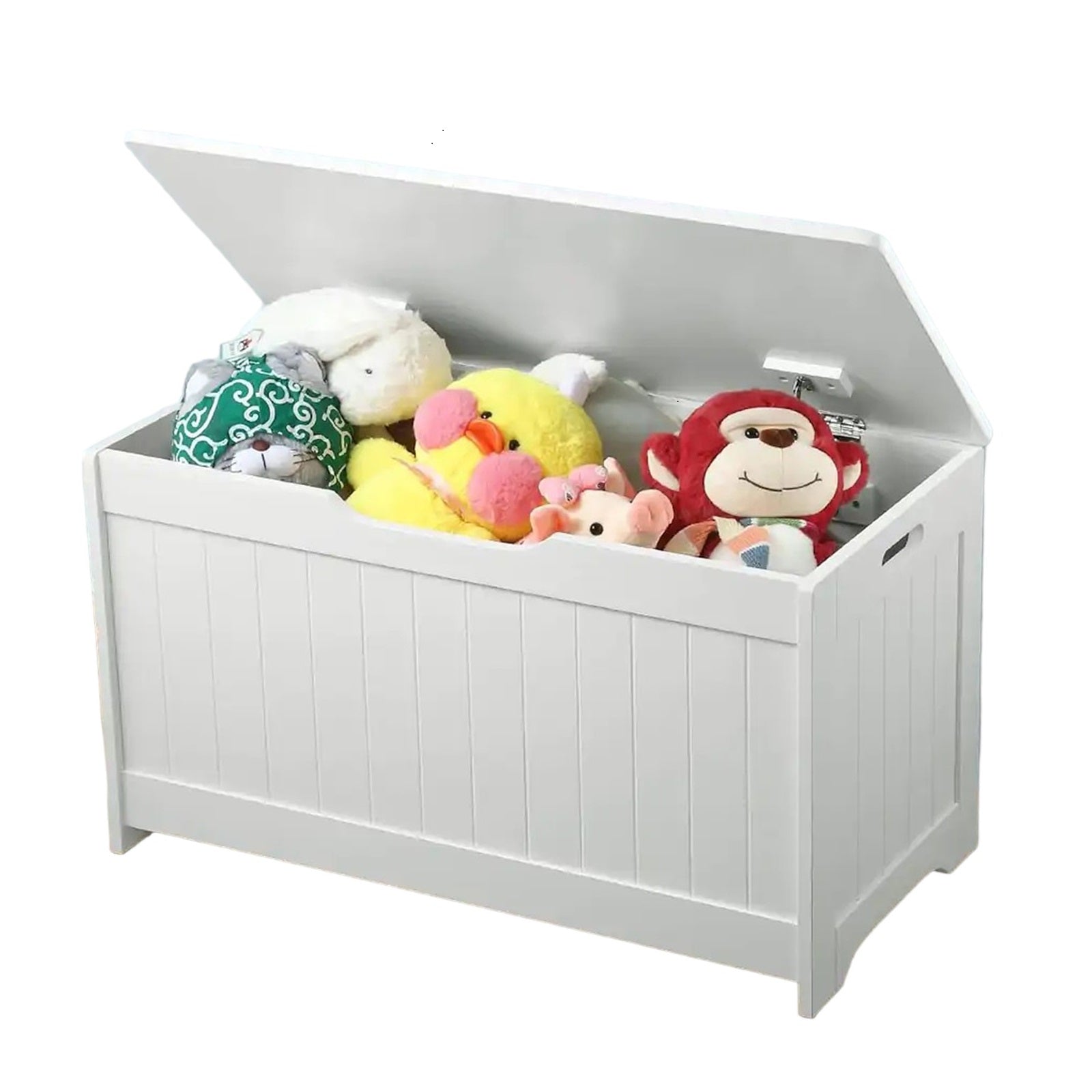 Детска Ракла за Играчки и Пейка 2 в 1  Дървена JWTR-3086 WHITE