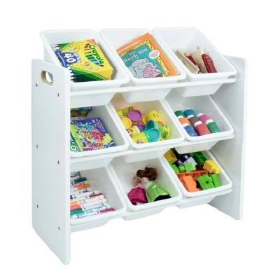 Етажерка за играчки  с 9 Кутии за Съхранение WHITE JWTR-3006