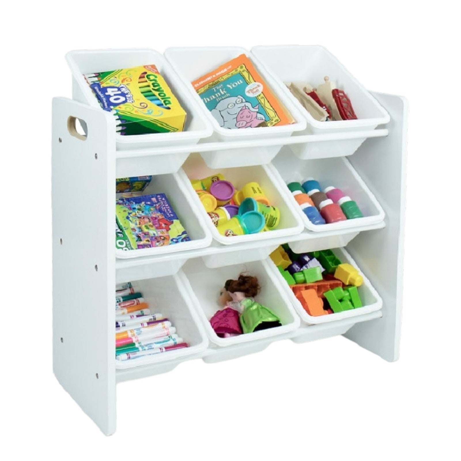 Етажерка за играчки  с 9 Кутии за Съхранение WHITE JWTR-3006