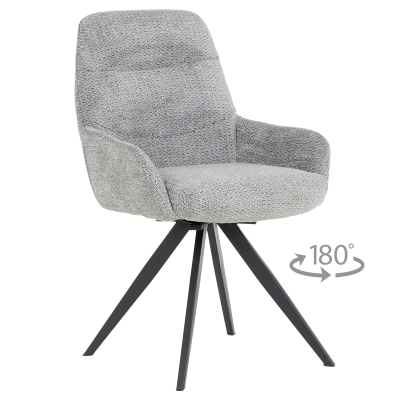Трапезен стол ASCOT - сив B 90