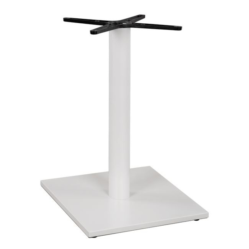 Метална основа бяла мат 45x45x70 с кръст 45x45 и регулировки