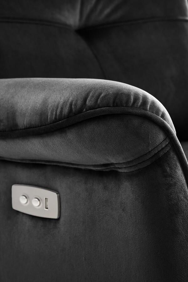 Разтегателен фотьойл-черен/сив