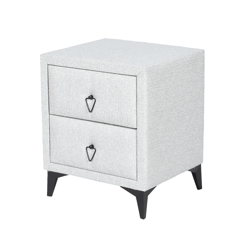 Нощно шкафче за спалня KOLAJEN LINEN - сив 02