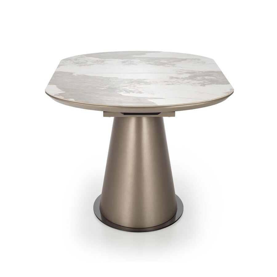 Разтегателна маса 160-200х76 – бежов мрамор/капучино