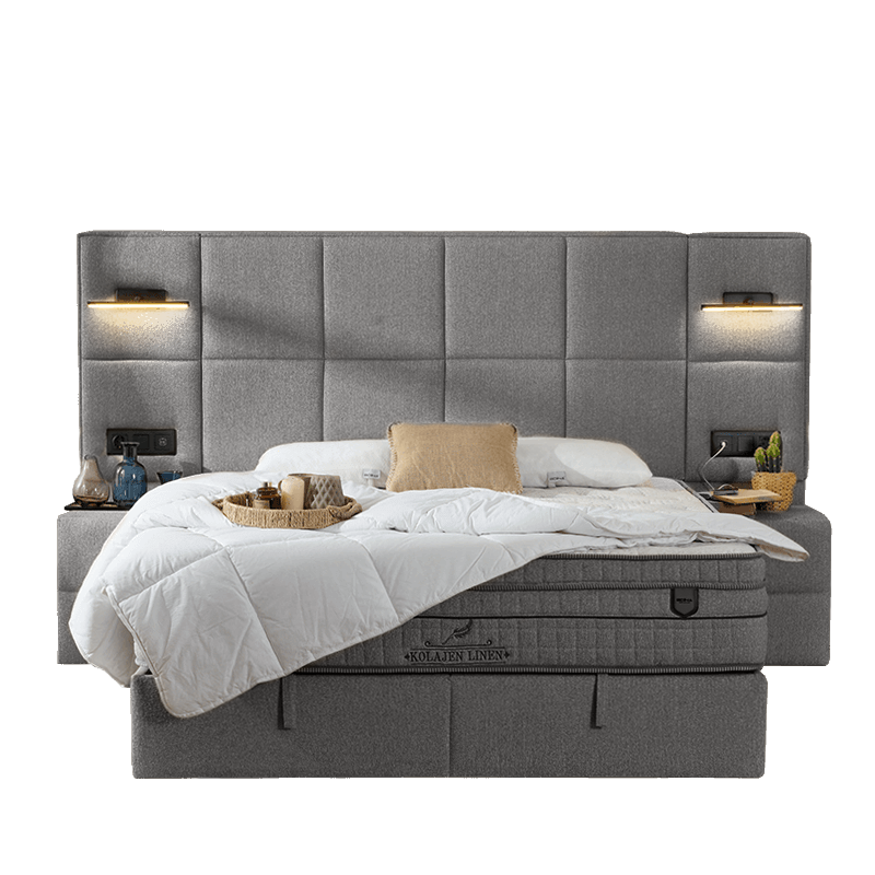 Тапицирана спалня с матрак COMFORT 180 x 200 - кафяв 08