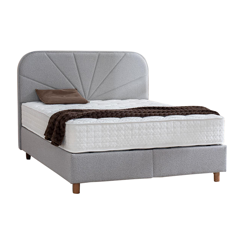 Тапицирана спалня с матрак DELUX PREMIUM 160 x 200 - сив