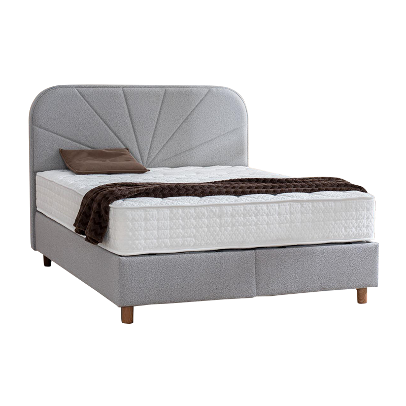 Тапицирана спалня с матрак DELUX PREMIUM 160 x 200 - сив