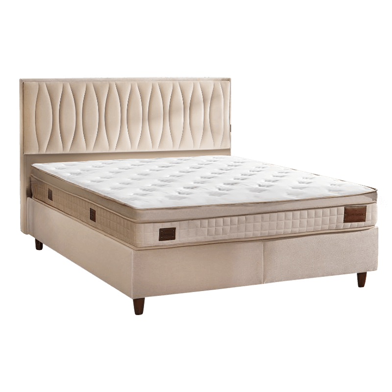Тапицирана спалня с матрак NEW ORIENT 160 x 200 - крем 02
