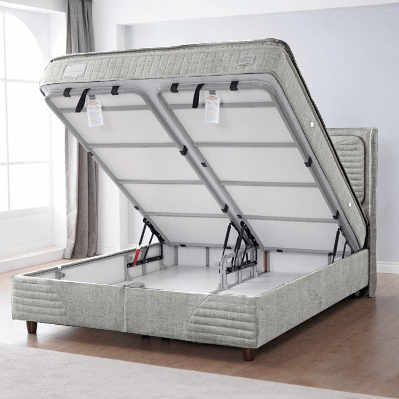 Тапицирана спалня с матрак STRESS ZERO 160 x 200 - крем 02