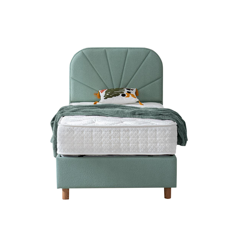 Тапицирано легло с матрак DELUX PREMIUM 100 x 200 - светлозелен
