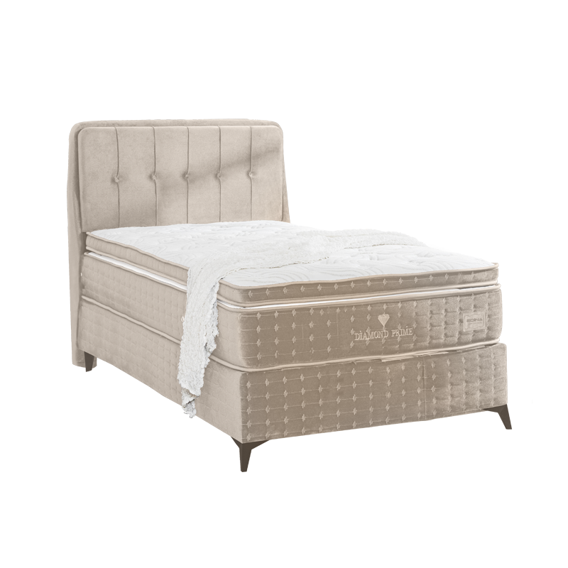 Тапицирано легло с матрак DIAMOND PRIME 100 x 200 - крем 02