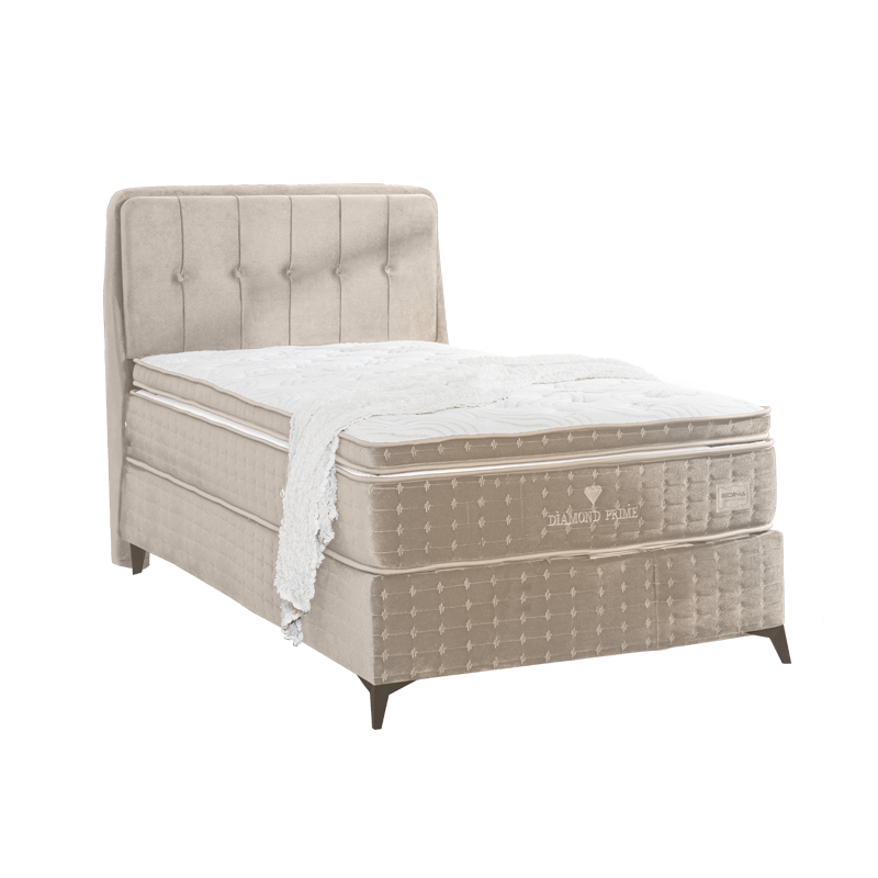 Тапицирано легло с матрак DIAMOND PRIME 100 x 200 - крем 02