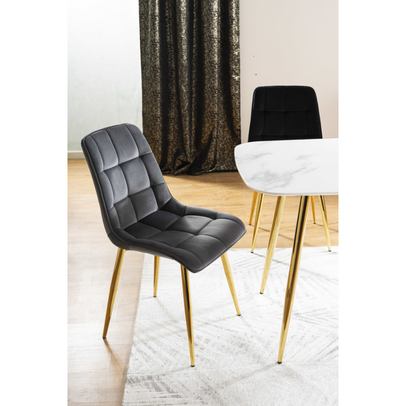 CHIC VELVET стол Gold - черен Bluvel 19