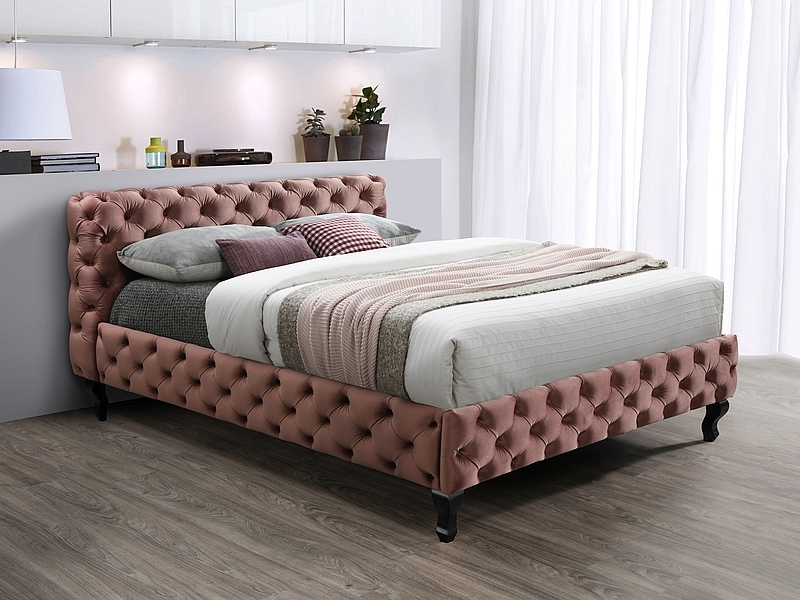 Кадифено легло 160×200см – антично розов