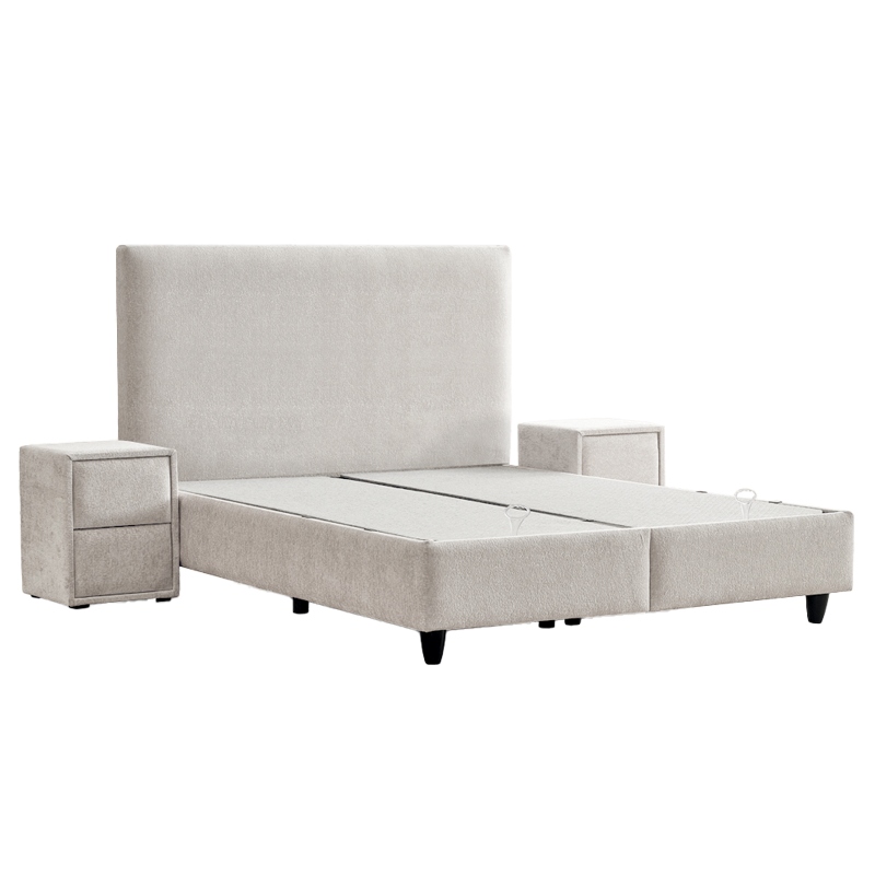 Тапицирана спалня с матрак COMO 160 x 200 - крем AN