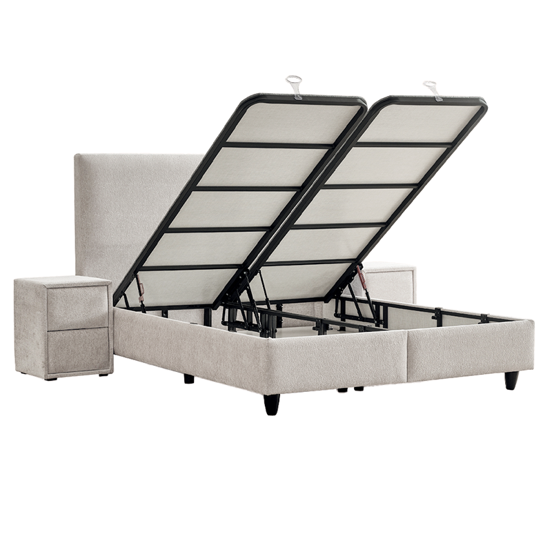 Тапицирана спалня с матрак COMO 160 x 200 - крем AN