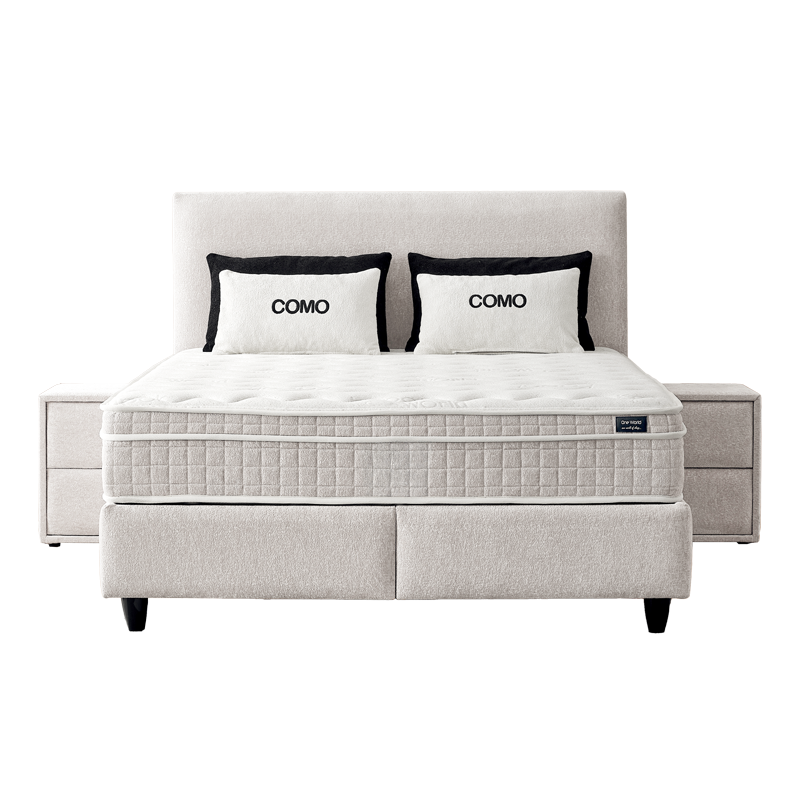 Тапицирана спалня с матрак COMO 160 x 200 - крем AN