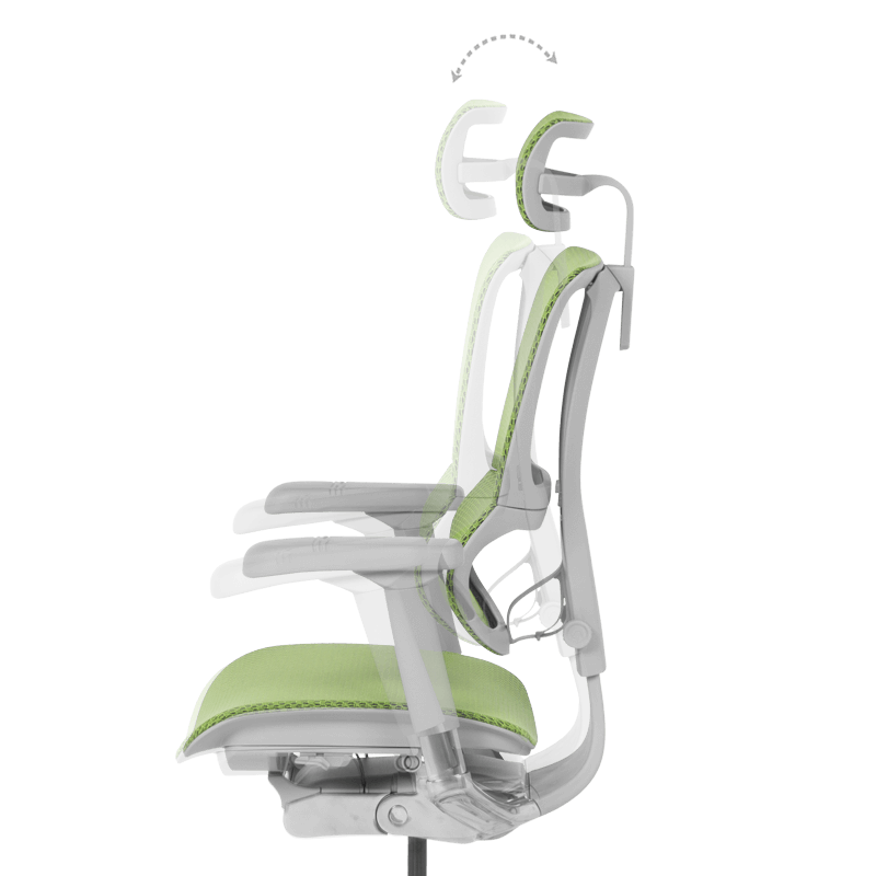Ергономичен стол ERGOHUMAN IOO ELITE 2 – сива рамка – зелен