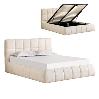Спалня 160х200 см бежово букле