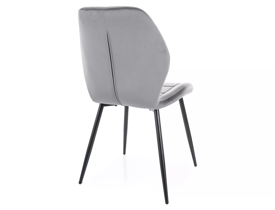 Кадифен стол – сив