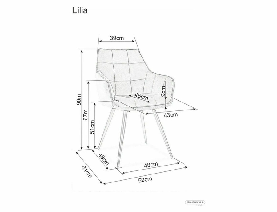 LILIA Кадифен стол – канела Bluvel 4215