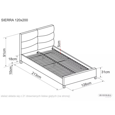 Кадифено легло 120x200см - бежово