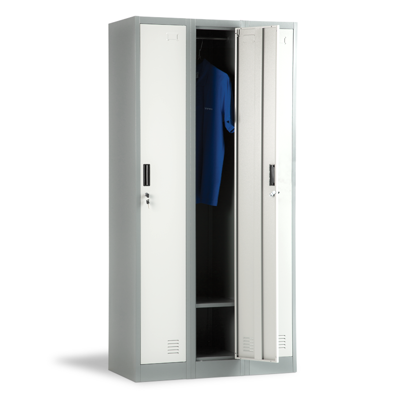 Метален шкаф CR-1242 J LUX – сив / тъмносив