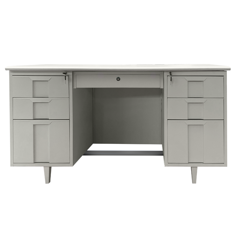Метално бюро Carmen CR-1319 L – сиво