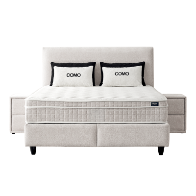 Тапицирана спалня с матрак COMO 180 x 200 - крем AN