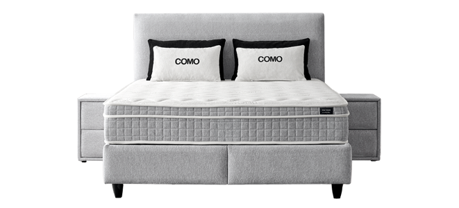 Тапицирана спалня с матрак COMO 180 x 200 – сребърен AN