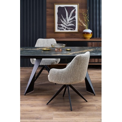 Разтегателна маса 165/241x90 - черен мрамор