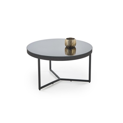 Кръгла масичка за кафе - черна