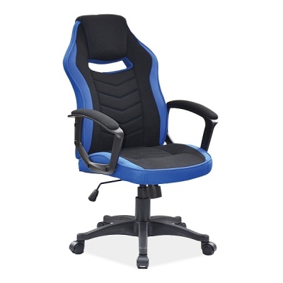 Въртяща се седалка - черно/синьо