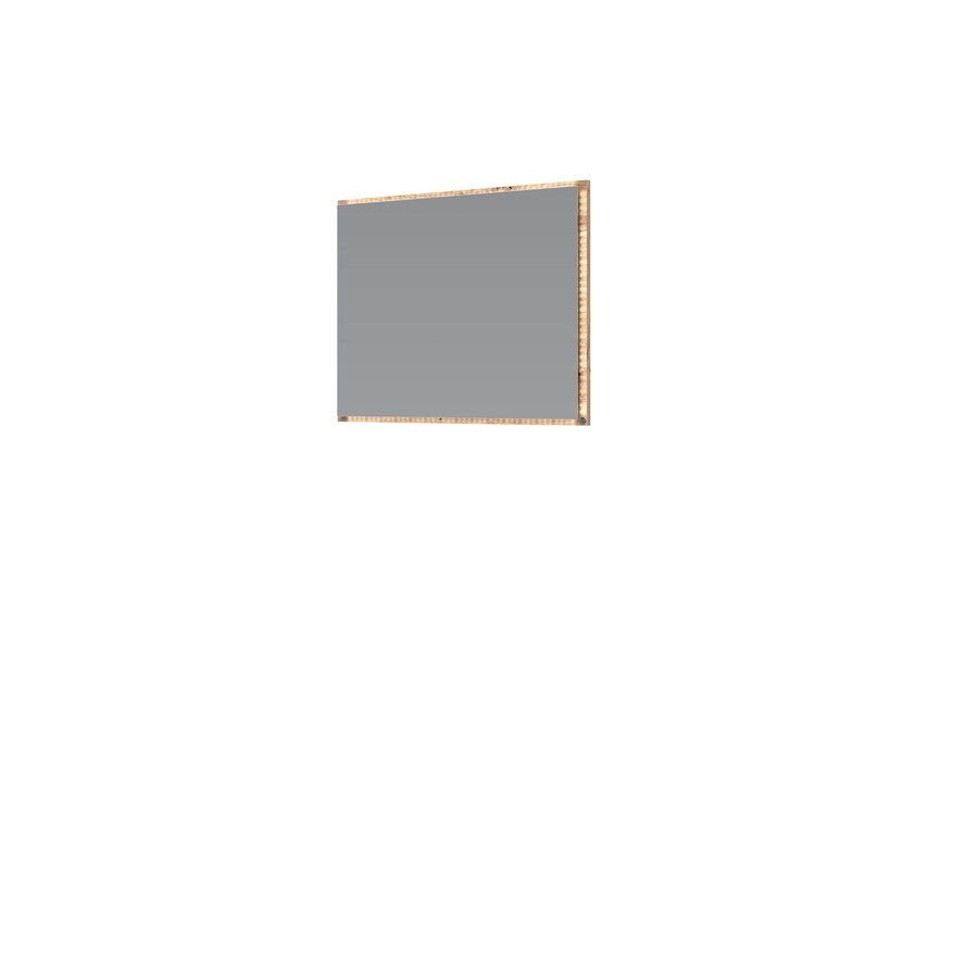 Огледало с LED осветление 80×80 – артизански дъб