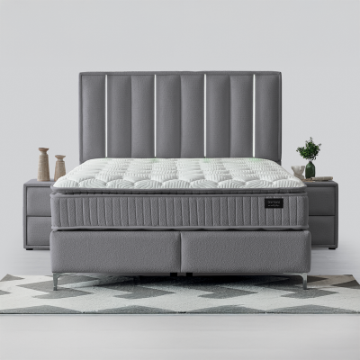 Тапицирана спалня с матрак MINI MOONLIGHT 140 х 200 - сив 16